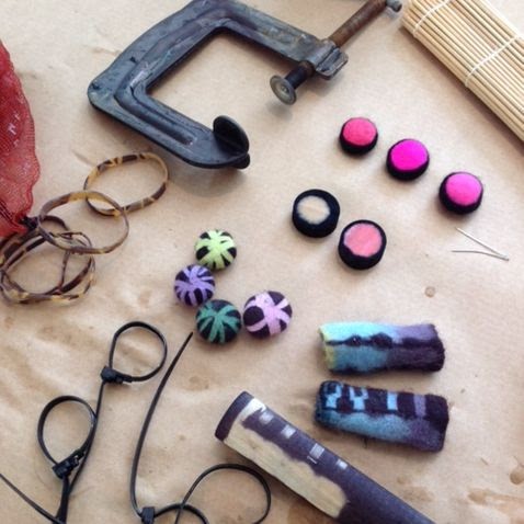   Workshop #3: Shibori Enhanced Felt Beads, Baubles, Pendants, and Felt Cords